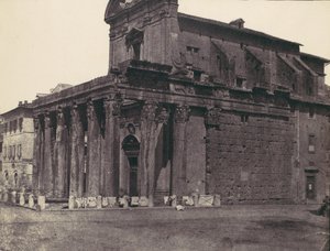 Tempel des Antonius und Faustina, San Lorenzo in Miranda, Rom, 1850er Jahre von Calvert Jones