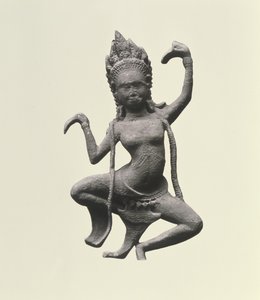 Eine tanzende Apsara, Detail von einem Fries, spätes 12. - frühes 13. Jahrhundert (Detail) von Cambodian Cambodian
