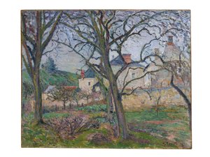 Der Garten von Maubuisson, Blick Richtung Küste Saint-Denis, Pontoise, 1876 von Camille Jacob Pissarro