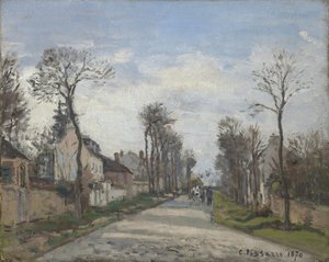 Route de Versailles, Louveciennes, 1870 von Camille Jacob Pissarro