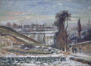 Verschneite Landschaft bei l