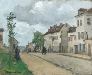 Straße in Pontoise (Rue de Gisors) von Camille Jacob Pissarro