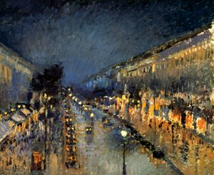 Der Boulevard Montmartre bei Nacht
