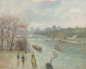 Der Louvre, Nachmittag, Regenwetter, 1900
