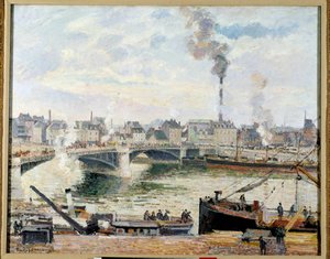 Die große Brücke von Rouen von Camille Jacob Pissarro