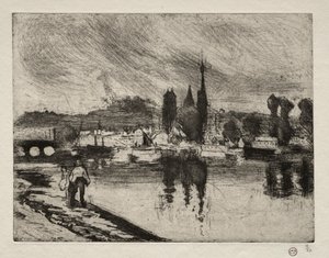 Ansicht von Rouen, 1884 von Camille Jacob Pissarro
