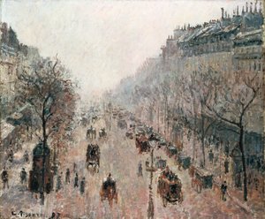 Boulevard Montmartre an einem nebligen sonnigen Morgen, 1897