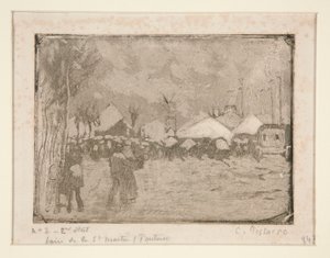 Foire de la Saint-Martin, in Pontoise (Saint-Martin-Messe, in Pontoise) von Camille Pissarro