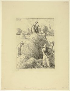 Heuarbeiter von Eragny von Camille Pissarro
