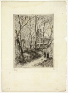 Weg in Pontoise von Camille Pissarro