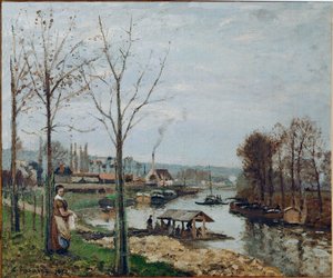 Port-Marly, das Waschhaus von Camille Pissarro