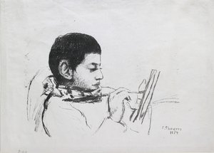 Porträt von Lucien Pissarro, 1874