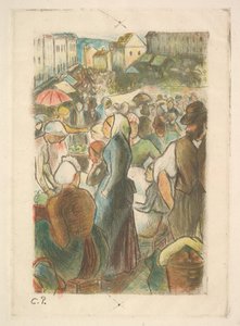 Der Markt in Gisors: Rue Cappeville, 1894-95 von Camille Pissarro