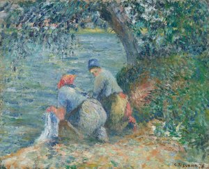 Wäscherinnen am Wasser, Pontoise, 1878