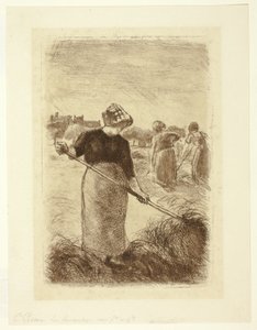 Frauen beim Heuwenden von Camille Pissarro