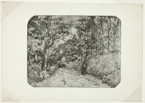Waldweg in Pontoise von Camille Pissarro