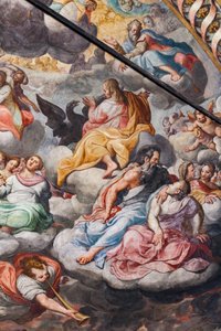 Engel, die Musik spielen (Detail) von Camillo Procaccini