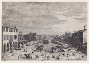 Mestre, aus der Serie Vedute (Ansichten) von Canaletto (Giovanni Antonio Canal)