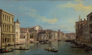 Der Canal Grande in Venedig vom Palazzo Flangini bis Campo San Marcuola von Canaletto (Giovanni Antonio Canal)