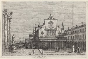 Imaginäre Ansicht von S. Giacomo di Rialto, ca. 1735-1746 von Canaletto