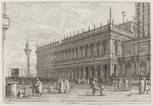 La libreria. V. [oben links] von Canaletto