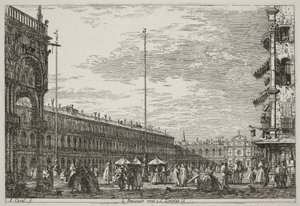 Die neuen Prokuratien und S. Ziminian V. [oben rechts] von Canaletto