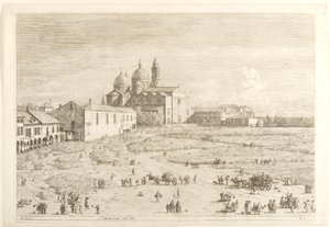 S. Giustina in Prà della Valle, aus der Serie „Ansichten“ von Canaletto