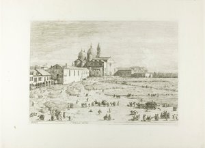 S. Giustina in prà della Vale, aus Vedute von Canaletto