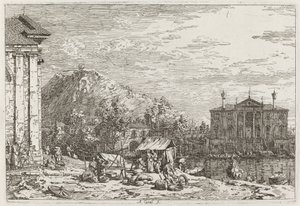 Der Markt in Dolo, ca. 1735-1746 von Canaletto