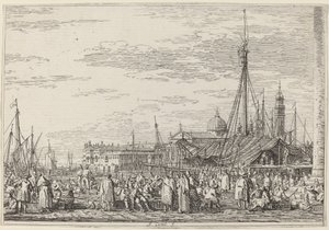 Der Markt auf dem Molo, ca. 1735-1746 von Canaletto