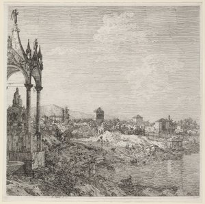 Ansicht einer Stadt mit Bischofsgrab, ca. 1740 von Canaletto