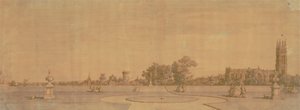 Warwick: Die Stadt und das Schloss von den Priory Gardens aus von Canaletto