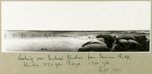 Blick über türkische Schützengräben vom Samson Ridge, September 1917