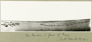 Unsere Schützengräben vor Gaza, Oktober 1917