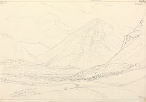 Grasmoor von der Westbasis von Mellbreak, 2. August 1835 von Capt. Thomas Hastings