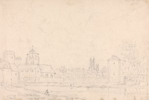 An der Stour in der Nähe des Westtors, Canterbury von Capt. Thomas Hastings