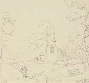 Kirche von Shanklin, Isle of Wight, 28. Mai 1829 von Capt. Thomas Hastings