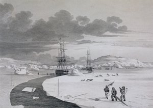 Einfahrt in die Winterinsel, Oktober 1821, aus dem Journal einer zweiten Reise zur Entdeckung einer Nordwestpassage