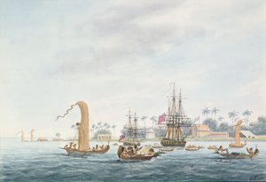 Point Venus, Insel Otahytey, 1792 von Captain George Tobin