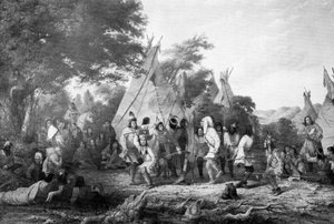 Hundetanz der Dakotas, um 1847