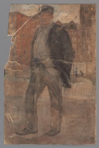 Stehender Mann mit steifem Hut von Carel Adolph Lion Cachet