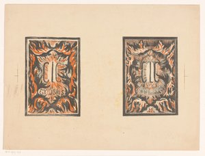 Zwei Ex libris von Carel Lion Cachet von Carel Adolph Lion Cachet