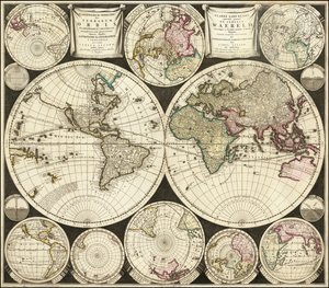 1696 Weltkarte von Carolus Allard