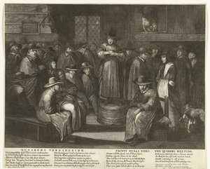 Karikatur der englischen Quäker, ca. 1656