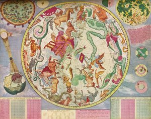 Sternkarte für die südliche Hemisphäre, Ende des Jahres 1700, ca. 1700, 1936 von Carel Allard