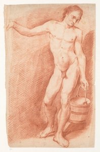 Nackter Mann mit Eimer von Carel Brandes