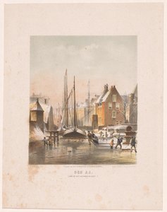 Gefrorener Kanal in Groningen