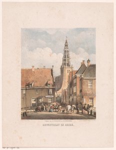 Brugstraat und Der Aa-Kirche in Groningen von Carel Christiaan Antony Last