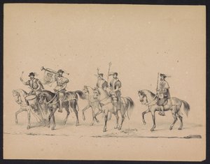Maskerade der Utrechter Studenten, 1846 (Tafel 13) von Carel Christiaan Antony Last