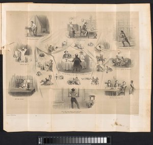 Karikatur im Leidener Studentenalmanach, 1853